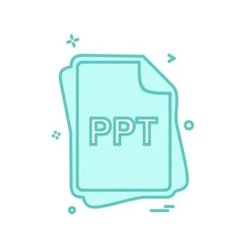 PPT file type icon design vector Stock Illustration