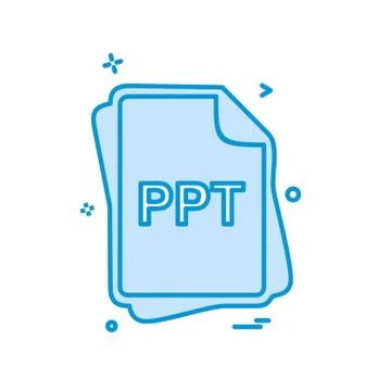 PPT file type icon design vector Stock Illustration