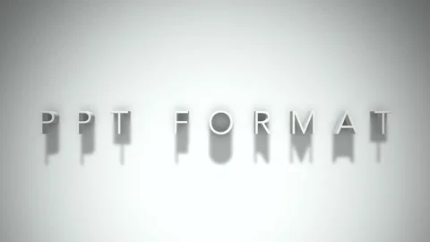 Ppt format 3D title animation with shadows on a white background Stock Footage 297801979