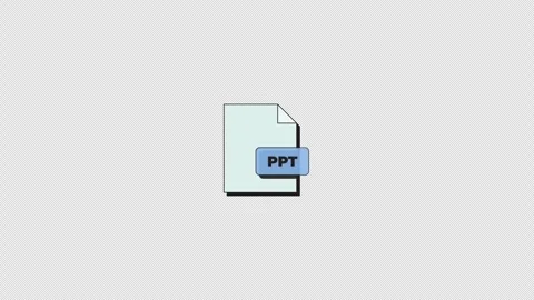 PPT presentation file format neubrutalism UI element animation Stock Footage 336186575