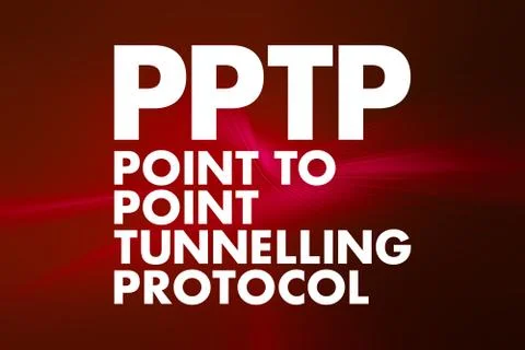 PPTP - Point to Point Tunnelling Protocol acronym, technology concept backgro Stock Illustration