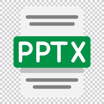 Pptx spreadsheet file flat icons for digital 스톡 일러스트