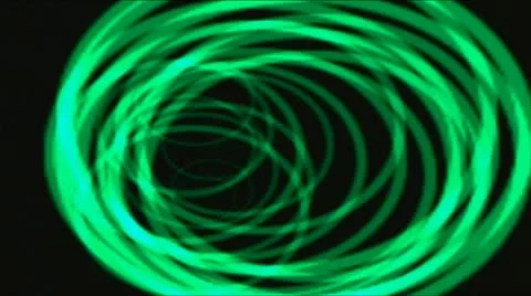 Ppulse green rings Stock Footage 9767079