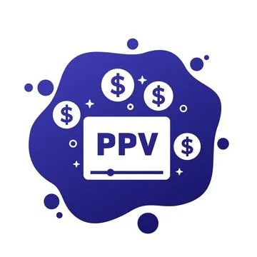 Ppv icon, pay per view vector Stock Illustration