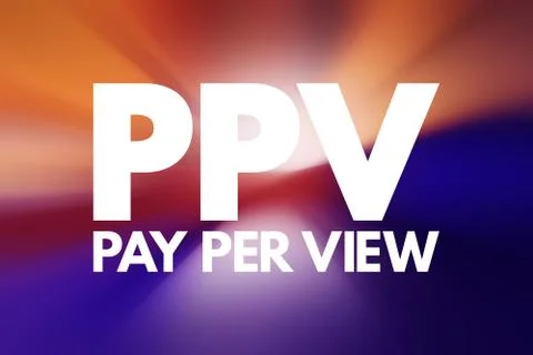 PPV - Pay Per View acronym, internet marketing concept background Stock Illustration