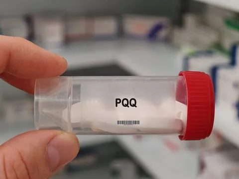 PQQ redox cofactor supplement for mitochondrial and cellular energy support Stock Photos