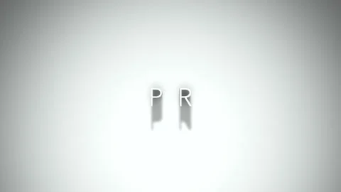 Pr 3D title animation with shadows on a white background Stock Footage 297456608