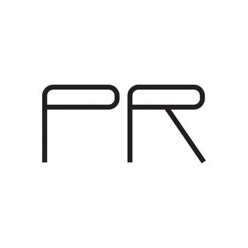 Pr initial letter vector logo icon Illustrazione stock