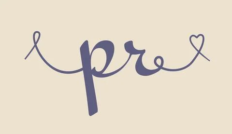PR initial wedding monogram calligraphy vector illustration. Hand drawn let.. Ilustração Stock