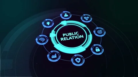 PR Public relation management. Business, Technology, Internet and network con Stock Footage 161342203