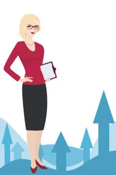 PR specialist on a white background Stock Illustration
