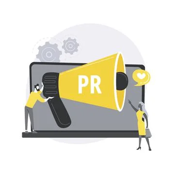 PR strategy abstract concept vector illustration. Stock Illustration