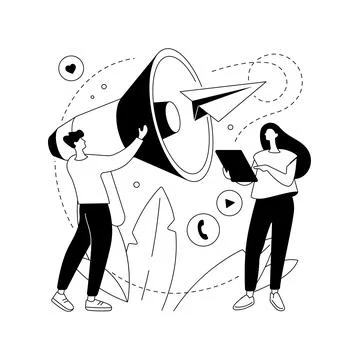 PR strategy abstract concept vector illustration. Stock Illustration