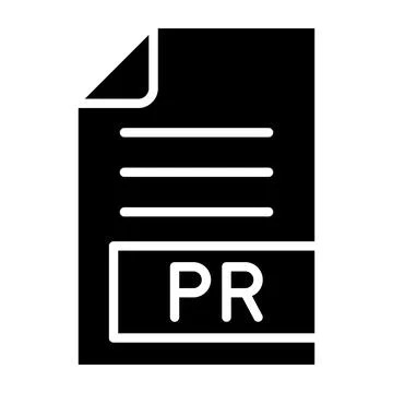 PR Vector Icon Design Illustration Stock Illustration