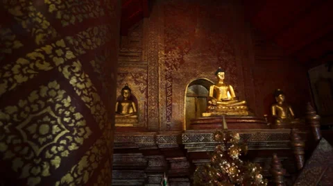 Pra Singha inside pan right shot 2 Stock Footage 37841736