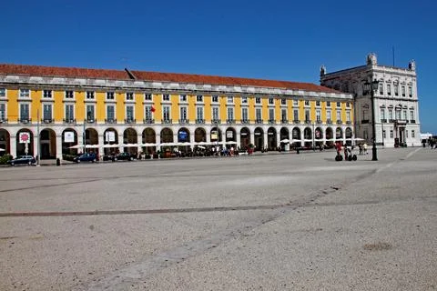 Praa do Comrcio, meaning Commerce Square in English, is Lisbons main square a Stock Photos