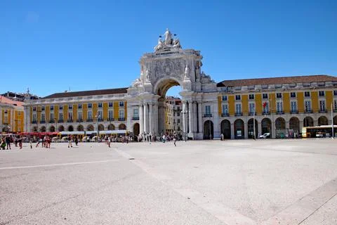Praa do Comrcio, meaning Commerce Square in English, is Lisbons main square a 스톡 사진