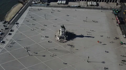 Praça do Comercio from the air 스톡 동영상 167505315