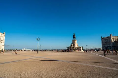 Praca do Comercio grand plaza in Lisbon Foto stock