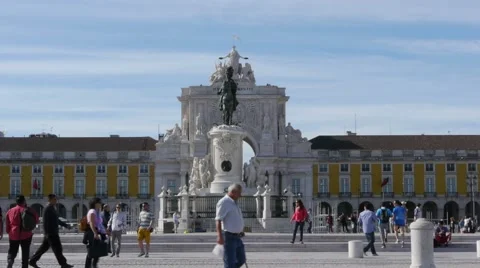 Praça do Comércio in Lisbon Stock Footage 41804375