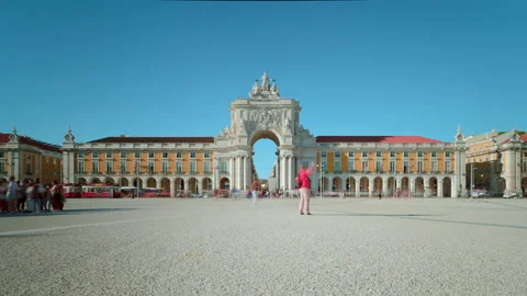 Praça do Comércio Lisbon Stock-Footage 164094520