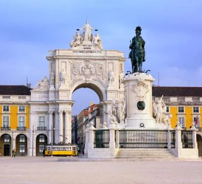 Praca do Comercio square, Lisbon, Portugal Stock Photos