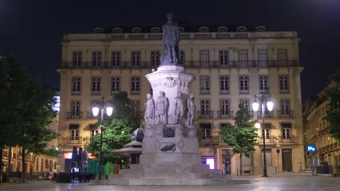 Praça Luís De Camões Square Video stock 204850349