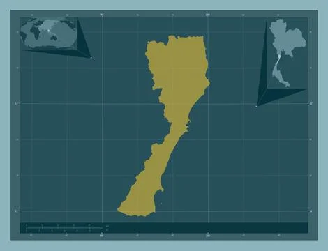 Prachuap Khiri Khan, Thailand. Solid color shape Stock Illustration