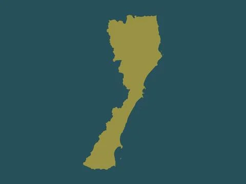 Prachuap Khiri Khan, Thailand. Solid color shape Stock Illustration