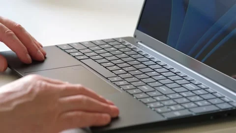 The Practical and Efficient Use of Modern Laptops in Action in Todays Digital Stock Footage 308626146