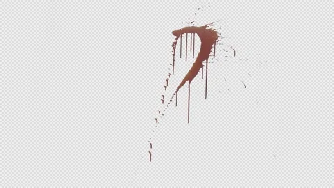 Practical Blood Splatter Wall Gun Shot Sword Slit 3840x2160 Stock Footage 289411147