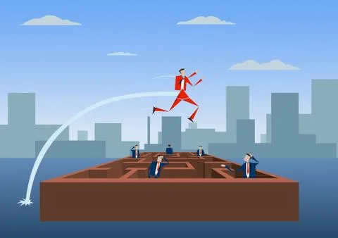 Practical business man Stock Illustration