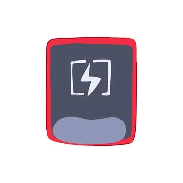 Practical charging mouse pad wireless cartoon vector illustration Stock Illustration