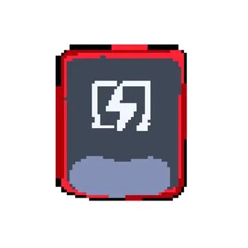 Practical charging mouse pad wireless pixel art vector illustration Stock Illustration