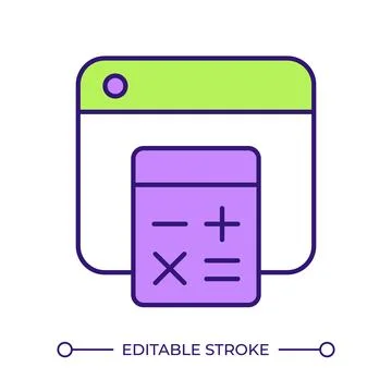 Practical content line color icon Stock Illustration