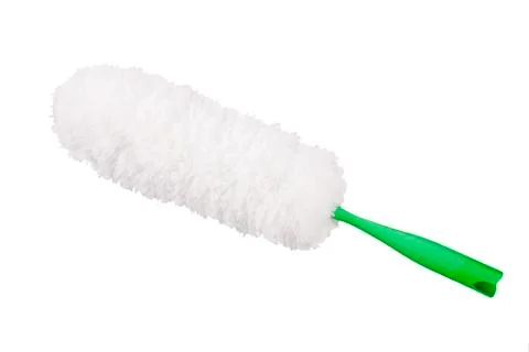 Practical design green duster isolated on white background Stock Photos