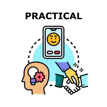 Practical idea developing concept and business agreement Stock Illustration