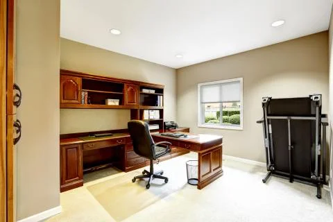 Practical interior design. office room Stock Photos