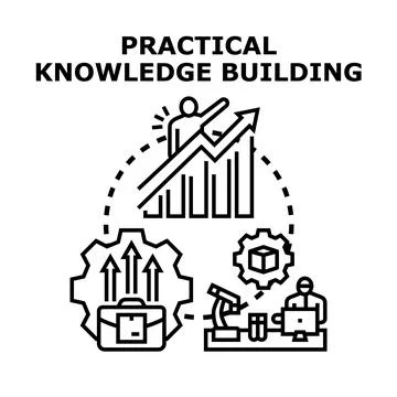 Practical knowledge building process and professional development Stock Illustration