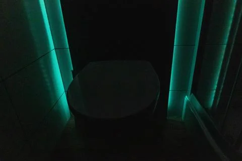 Practical lighting in a restroom Stock Photos