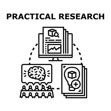 Practical research process planning developing new ideas Stock Illustration