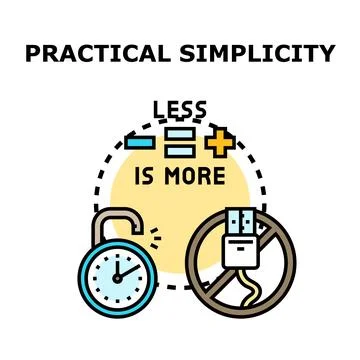 Practical simplicity concept representing minimalism and efficiency Stock Illustration