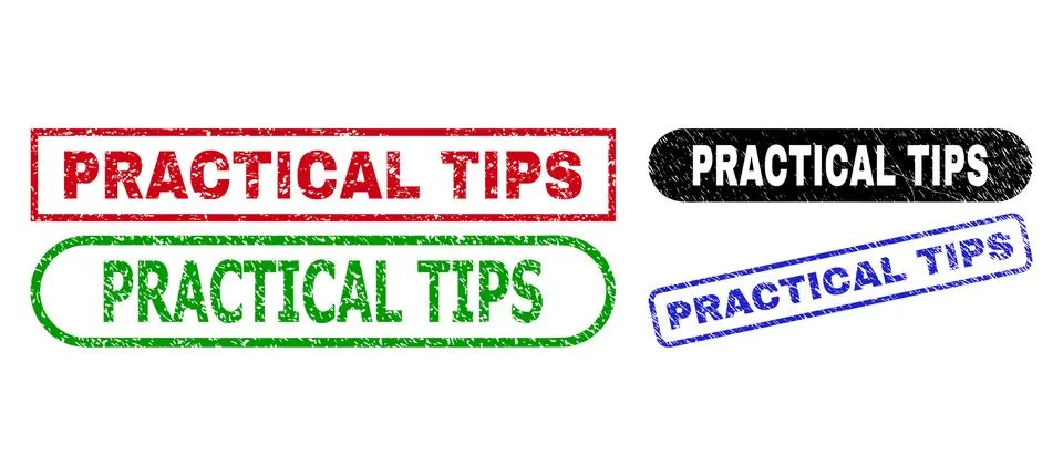 PRACTICAL TIPS Rectangle Seals with Corroded Surface Stock Illustration