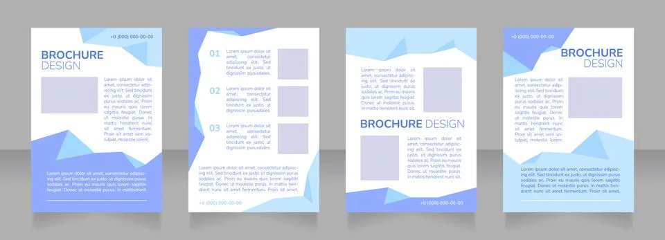 Practical training offering blank brochure layout design Stock Illustration