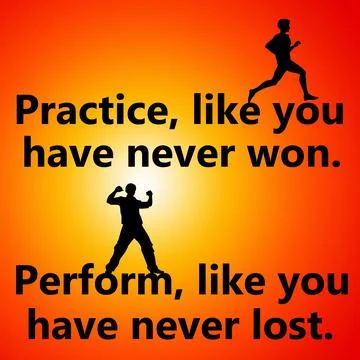 Practice and performance Illustrazione stock
