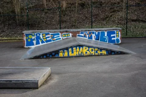 Practice area for roller skaters and scaters Stock Photos