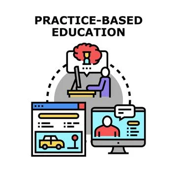 Practice based education process for online skill learning 스톡 일러스트