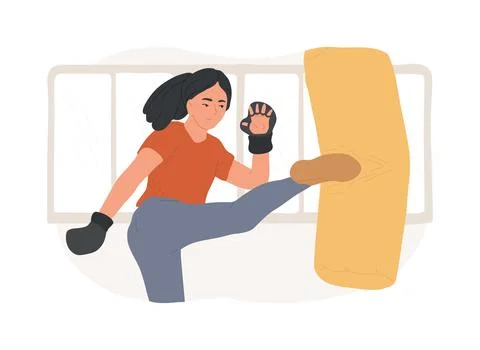 Practice blows isolated cartoon vector illustrations. Ilustración de archivo