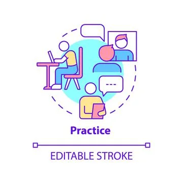 Practice concept icon Stock-Illustration