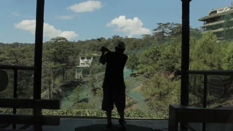 Practice Golf Vídeo Stock 159460819